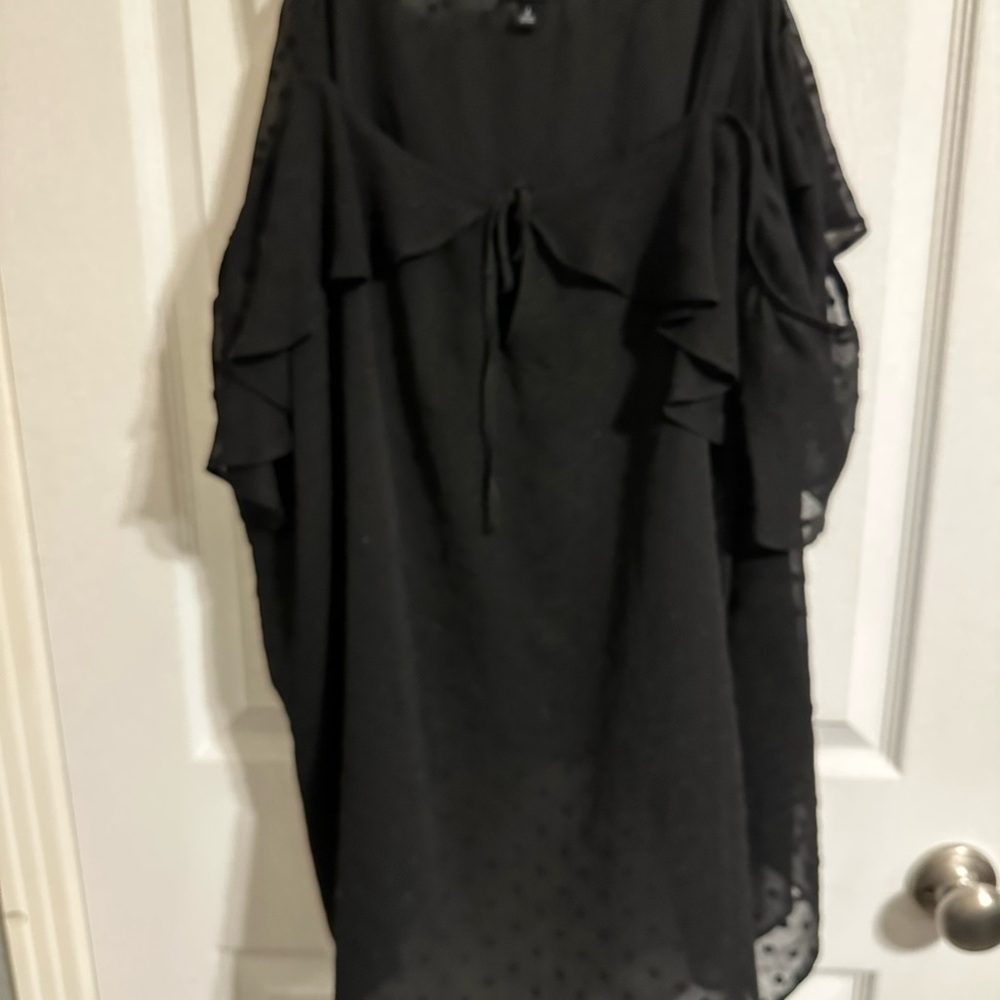 Torrid Black Ruffle Top